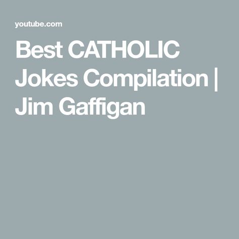 Best CATHOLIC Jokes Compilation | Jim Gaffigan Catholic Jokes, Jim Gaffigan, The Bible, Funny Stuff, Bible, The Creator, Funny