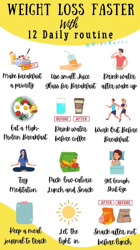 Best Daily Routine, Daily Exercise Routines, How To Make Breakfast, Healthy Relationship Advice, Quick Workout, Meal Plans, Daily Workout, Healthy Tips, Healthy Weight