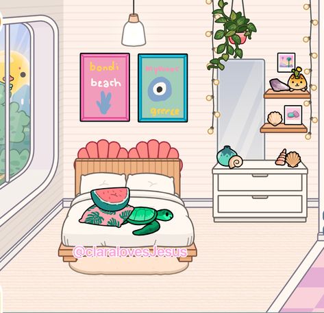 𓆉𝐆𝐚𝐥𝐚𝐝𝐫𝐢𝐞𝐥 ON A BREAK𓆉   Your room is done! 🫶🏼 Parents Bedroom Toca Boca, Toca Boca Preppy Room Ideas, Toca Boca Room Ideas Summer, Coconut Girl Room, Modern Mansion Bedroom, Toca Aesthetic, Crafty Christmas Gifts, Toca Life World Aesthetic Pfp, Bad Room Ideas