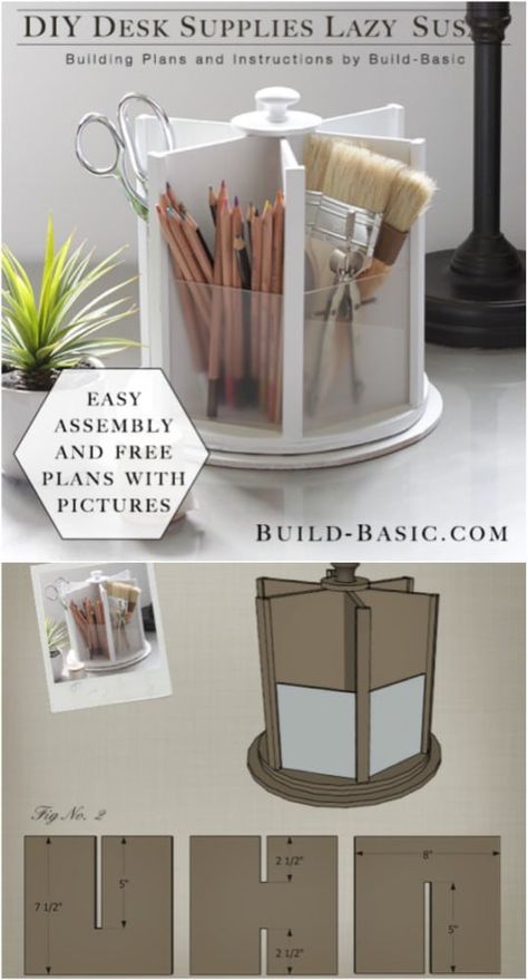 21 Awesome DIY Desk Organizers That Make The Most Of Your Office Space #diy #organizers #homeoffice #desk #organizing #chic #projects Diy Desk Organization, Pola Kotak, Desk Organization Diy, Seni Dan Kraf, Kraf Diy, Diy Office, Diy Bricolage, Diy Simple, Craft Room Storage