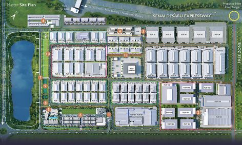 Master Plan | i-Park @ Senai Airport City | Senai Industrial Park | Johor Industrial Park | Industrial Property In Iskandar Malaysia Infrastructure Architecture, Site Development Plan, Campus Design, Urban Design Plan, Civil Construction, Industrial Architecture, Industrial Space, Apartment Projects, Industrial Park