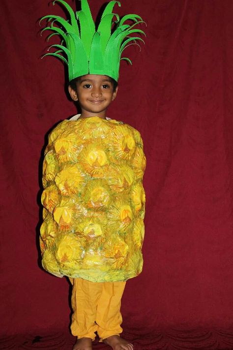 Pineapple Diy fancy dress Diy Fancy Dress, Pineapple Costume Diy, Pineapple Costume, Fruit Costumes, Cosplay Diy, Fancy Dress For Kids, Welcome To The Party, Class Ideas, Hair Tutorials