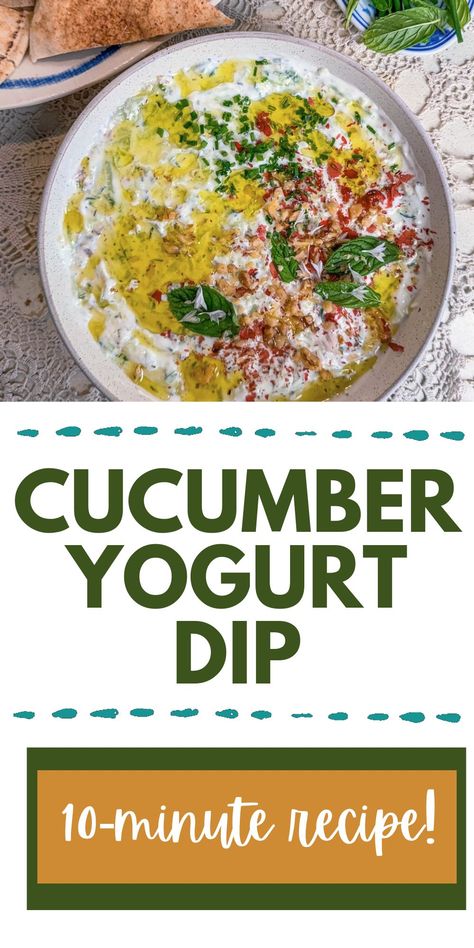 Mast O Khiar, Cucumber Dip Recipe, Cucumber Dip, Iranian Recipes, Cucumber Yogurt, Homemade Dips, Persian Cuisine, Full Fat Yogurt, Persian Cucumber