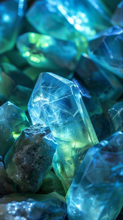 Blue and green crystal wallpaper Blue And Green Background Wallpaper, Aquamarine Aesthetic Color, Blue And Green Crystals, Muted Teal Aesthetic, Mermaid Green Aesthetic, Light Green And Blue Aesthetic, Greeny Blue Aesthetic, Crystal App Icons, Crystals Wallpaper Iphone