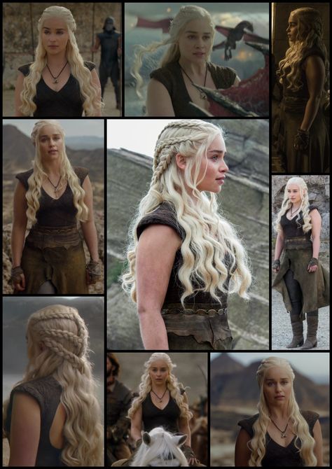 Khaleesi Hairstyles, Danearys Stormborn Hair, Mother Of Dragons Hair, Targeryan Hair, Dragon Hairstyles, Viking Hairstyles Women Wedding, Queen Hairstyles, Danerys Targarian Hairstyles, Medieval Hairstyles Princesses