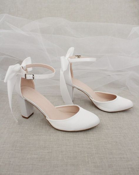 Flower Girls Shoes, Women Wedding Shoes, Bridesmaids Shoes, White Block Heels, Wedding Shoes Low Heel, Flower Girl Shoes, Bridal Heels, Wedding Shoes Heels, Bridesmaid Shoes