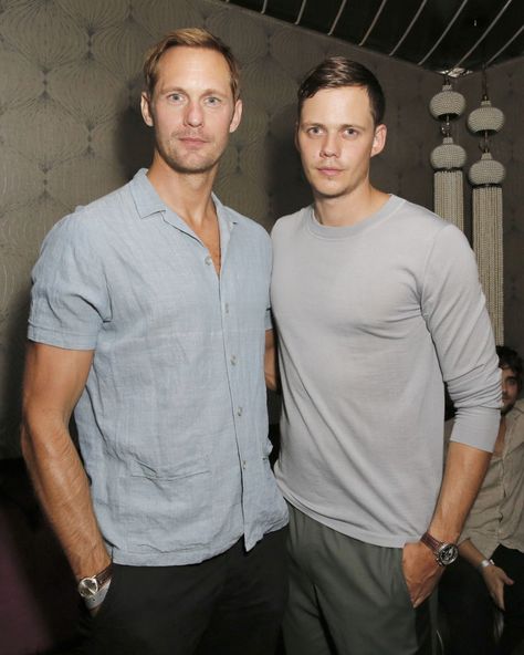 NEW! Alexander Skarsgard and Bill Skarsgard attend Flaunt and Ermenegildo Zegna's celebration of The Prelude Issue with Bill Skarsgard at… Skarsgard Brothers, Skarsgard Family, Alexander Johan Hjalmar Skarsgård, Bill Istvan Günther Skarsgård, Alex Pics, Eric Northman, Bill Skarsgard, Alexander Skarsgard, Hottest Celebrities