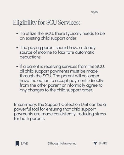 This specialized unit in New York is designed to help ensure that child support payments are made on time and in full. They offer several important services to support parents receiving child support: ✨Income Withholding: They can directly collect child support payments from the other parent’s paycheck, making it easier for you to receive what you’re owed. ✨Enforcement Measures: If child support payments are missed, they have the authority to take action, which can include suspending the ot... Child Support Payments, Child Support, The Authority, Take Action, On Time, Parenting, The Unit, New York, Quick Saves