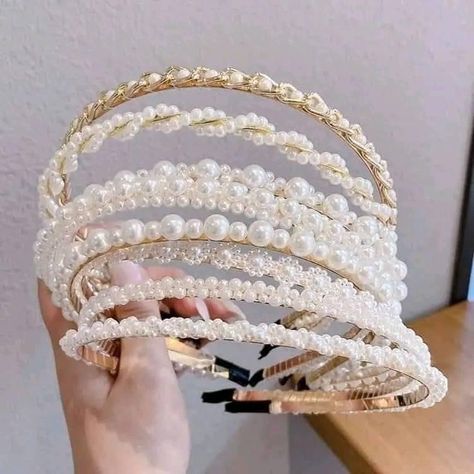 Hairband Hairstyle, Bow Bun, Designer Hair Accessories, Elegant Headband, Flower Hair Band, Bead Hair Accessories, Bridal Headwear, Hair Accessories Pearl, Hair Band Accessories