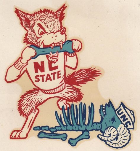 Logo University, Retro Mascot, Modern Decals, Vintage Logos, Wake Forest University, Nc State Wolfpack, Vintage College, University Of Kansas, College Logo