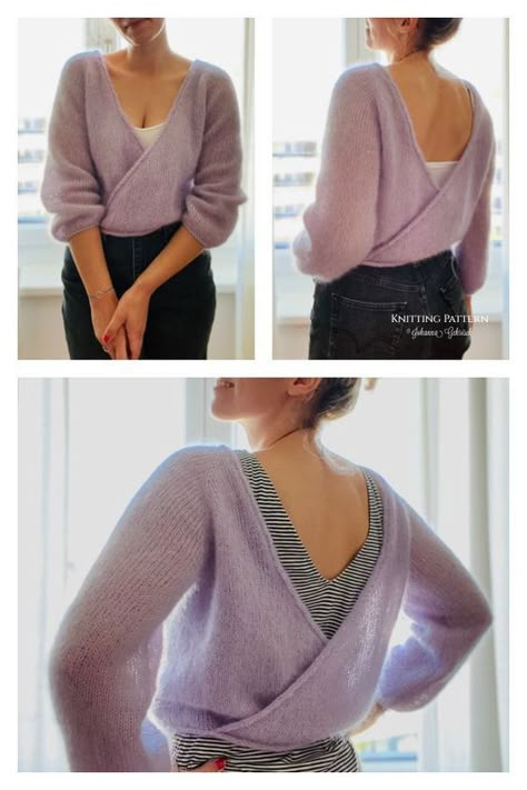 May 10, 2024 - This Pin was discovered by KnittingPattern. Discover (and save!) your own Pins on Pinterest Knitting Pattern Wrap Top, Ballet Cardigan Pattern Free, Ballerina Wrap Top Knitting Pattern, Cashmere Knitting Pattern, Knit Wrap Sweater Pattern, Ballerina Wrap Top, Wrap Sweater Pattern, Crochet Wrap Top, Wrap Top Pattern