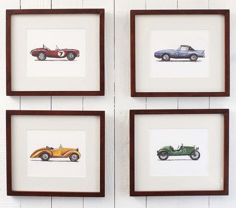 . Cars Bedroom Ideas, Vintage Roadster, Boy Nursery Cars, Vintage Car Bedroom, Car Themed Nursery, Cars Bedroom, Vintage Car Nursery, Car Nursery, Mirror Canvas