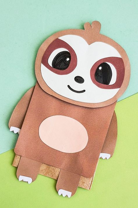 Sloth Craft Preschool, 3d Pumpkin Craft, Preschool Rainforest, Sloth Crafts, Sloth Craft, Pumpkin Craft For Kids, Mini Arts, Rainforest Activities, 1st Grade Crafts