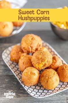 Hush Puppies Recipe With Corn, Corn Hush Puppies, Fish Fry Side Dishes, Fish Fry Sides, Hush Puppies Recipe, Summer Picnics, Fish Fry, Recipe Sweet, Corn Recipes