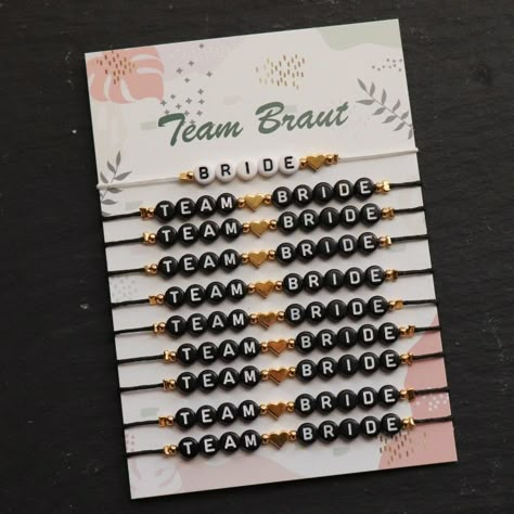 Team Bride Bracelets, Bachelorette Friendship Bracelets, Backyard Bachelorette Party, Bride To Be Decorations, Bachelorette Diy, Bridal Shower Planning, Diy Bachelorette Party, Desi Wedding Decor, Bachelorette Party Planning