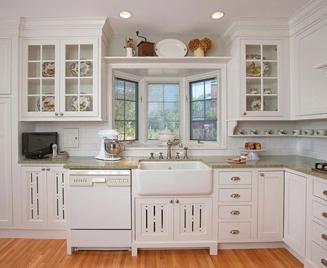 1920s Kitchen Remodel, 1930 Kitchen, Green Granite Countertops, Crystal Kitchen, 1920s Kitchen, 1930s Kitchen, Traditional Kitchen Remodel, Square Kitchen, French Country Kitchens