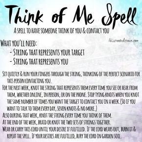 Think of Me Spell by This Crooked Crown Spells For Ex Lovers, Spells To Get Someone To Contact You, Remember Me Spell, How To Astral Project Into Someones Dreams, Spell To Make Someone Miss You, Kiss Me Spell, Spell To Reveal True Feelings, Spell To Get Someone To Contact You, Return To Me Spell