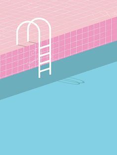 Poster Background Template, Pool Drawing, Swimming Posters, Pool Art, Posca Art, Summer Poster, 강아지 그림, Pink Tiles, Background Template