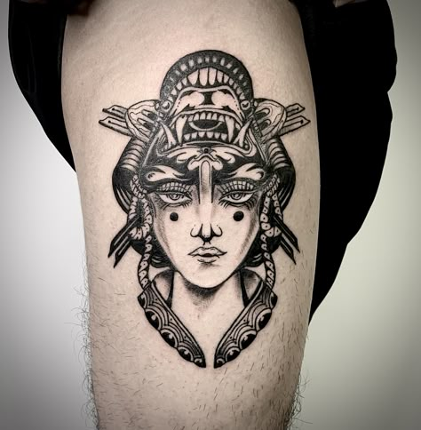 Upside Down Face Tattoo, Down Leg Tattoo, Upside Down Tattoo, Athena Medusa, Face Tattoo Ideas, Nova Tattoo, Tattoos 2022, Random Tattoos, Interesting Tattoos