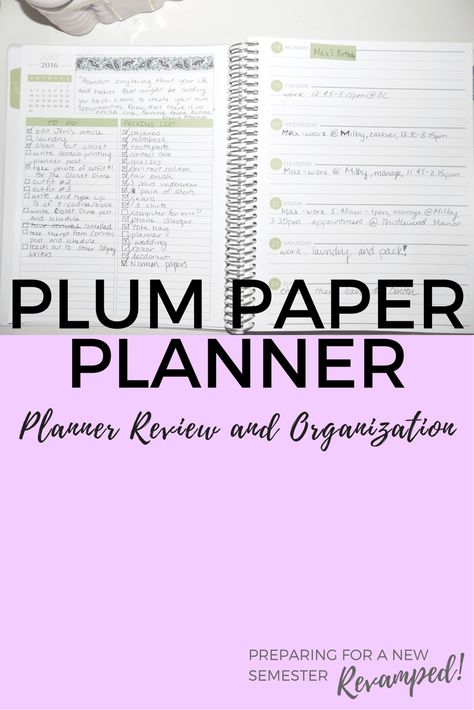 Plum Paper Planner Ideas Horizontal, Plum Paper Planner Ideas, Ideas For Planner, Planner Review, Plum Planner, Plum Paper Planner, Planner Diary, Paper Planner, Hourly Planner