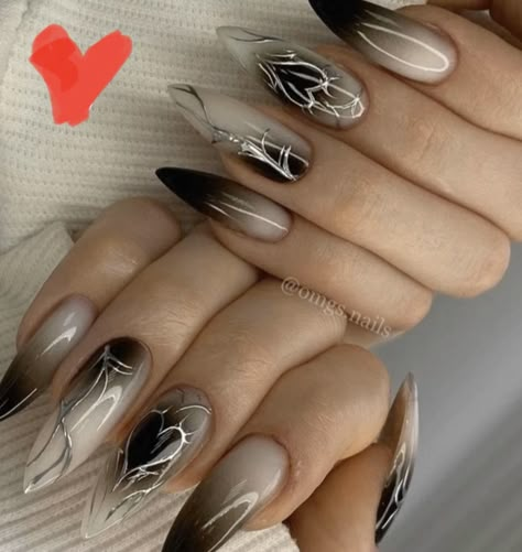 Asian Nails, Punk Nails, Gothic Nails, Anime Nails, Edgy Nails, Goth Nails, Grunge Nails, Blush Nails, Nails Desing