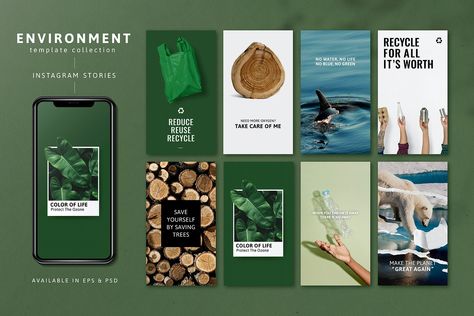 Nature Social Media Design, Nature Social Media Post, Environment Awareness, Banner Layout, Instagram Mockup, Environment Projects, Eco Life, Social Media Poster, Social Media Branding