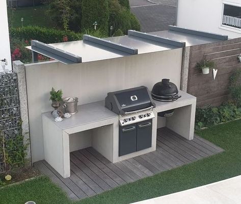 Small Backyard Decks, Small Bbq, Outdoor Grill Area, Barbecue Garden, Outdoor Bbq Area, Outdoor Barbeque, Outdoor Bbq Kitchen, Outdoor Kitchen Patio, Patio Decorating Ideas On A Budget