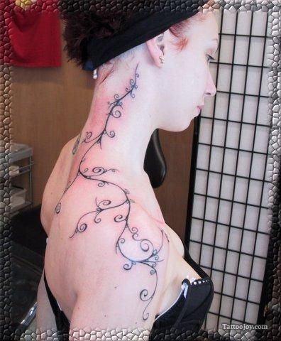 looking for an over the should vine tattoo Shoulder Vine Tattoo, La Ink Tattoos, Mastectomy Tattoo, Vine Tattoo, Filigree Tattoo, Girl Back Tattoos, Skeleton Hand Tattoo, Neck Tattoo For Guys, Vine Tattoos