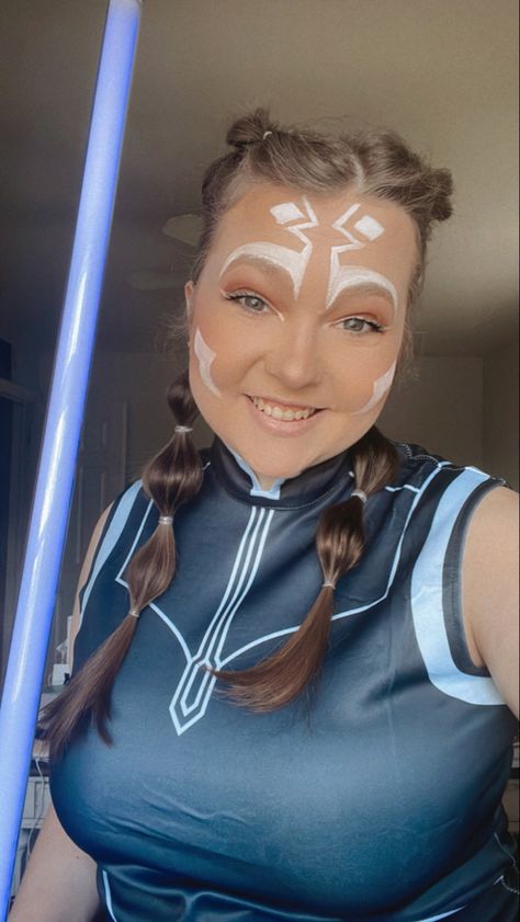 Masfrida Ahsoka Tano Costume for Womens Outfits Clones War Cosplay with Headpiece Accessories Kids Halloween Fullset Ahsoka Tano Casual Cosplay, Ahsoka Halloween Costume, Ahsoka Hairstyle, Ahsoka Tano Makeup, Ahsoka Tano Disneybound, Jedi Disneybound, Diy Star Wars Costume Women, Ashoka Costume, Hera Costume