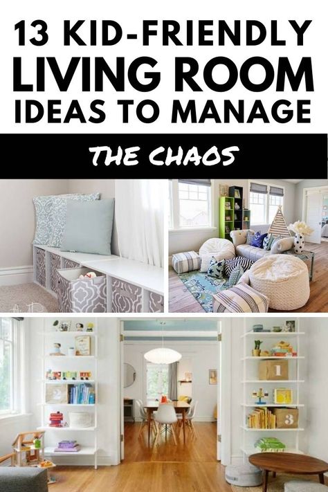 How To Create A Play Area In Living Room, Toy Area In Living Room Small Spaces, Basement Living Room And Playroom, Alternative Seating Living Room, Kids Area In Living Room, Den And Playroom Combo, Living Room Kid Friendly, Living Room With Kids Area, Child Friendly Living Room