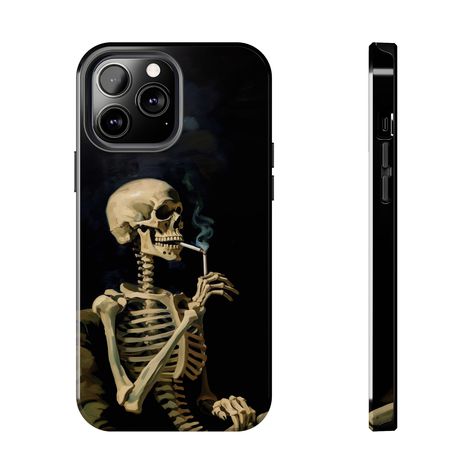 Iphone C, Dark Academia Style, Daily Bumps, Skeleton Head, Cover Wallpaper, Inspired Aesthetic, Gothic Grunge, Aesthetic Phone Case, Aesthetic Phone