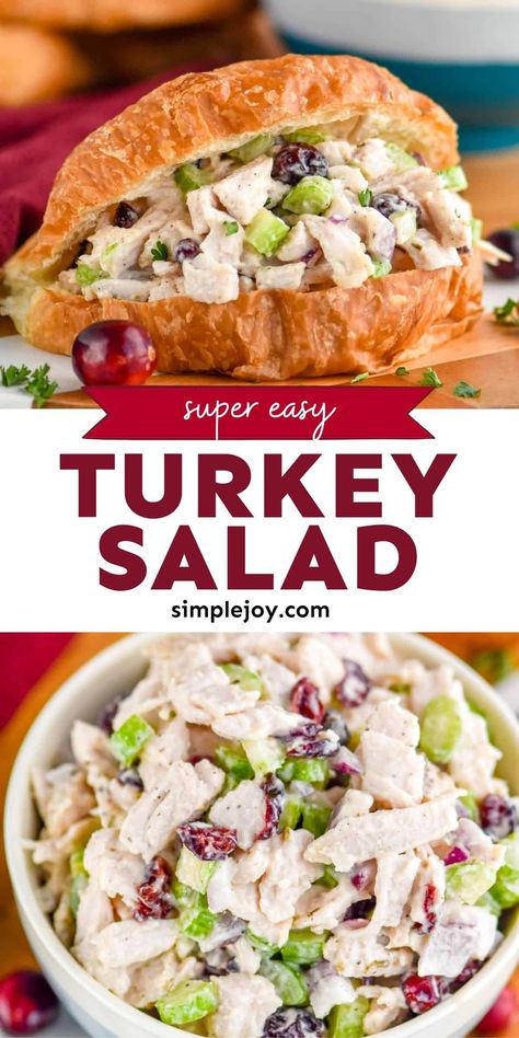 Turkey Salad is a delicious and easy way to enjoy your leftover Thanksgiving turkey! I is full of great flavor and makes the perfect lunch. Turkey Salad Sandwich, Turkey Salad Recipe, Turkey Lunch, Leftover Thanksgiving, Turkey Leftovers, Turkey Salad, Thanksgiving Turkey Leftovers, Dinner Leftovers, Leftover Turkey Recipes