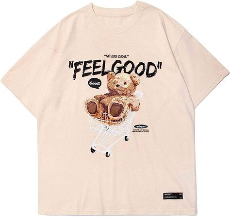 This shirt comes in 25 colors and ranges from size XS-XXL. It's made with 96% Cotton and 4% Polyester. It's soft, lightweight, and durable. #ad Hip Hop Street Style, Jeans Patchwork, Oversized Graphic Tee, Harajuku Streetwear, Streetwear Tops, Casual Summer Tops, Baggy Pants, Bear T Shirt, Streetwear Women