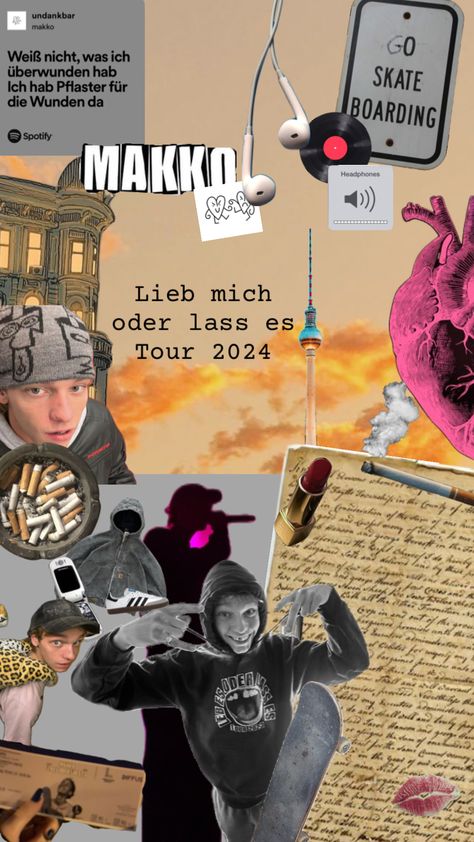 05.October!! I’m so exited, i’ll go with a friend to his concert in frankfurt #makko#music#german#rapper#tour#2024#concert#liebmichoderlassestour Collage, Concert, Music, Frankfurt