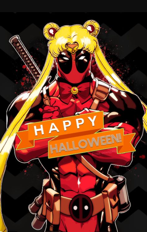 Deadpool Halloween, Deadpool 3, Comic Book Heroes, Day Wishes, Comic Styles, Halloween Wallpaper, Happy Halloween, Iron Man, Comic Art