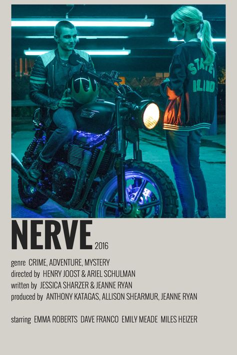 #aesthetic #minimalistposter #nerve #emmaroberts #davefranco Nerve Movie, Polaroid Movie Poster, Film Polaroid, Movies To Watch Teenagers, Iconic Movie Posters, Movie Card, Girly Movies, Film Posters Minimalist, Great Movies To Watch