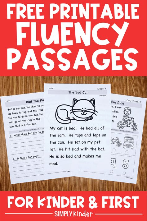 3rd Grade Reading Games Free, Kindergarten Reading Passages Free, Reading Activities For Elementary, First Grade Reading Fluency Passages, First Grade Fluency Activities, 1st Grade Fluency Activities, Decoding Words Activities 1st Grade, Free First Grade Curriculum, Copy Work For 1st Grade