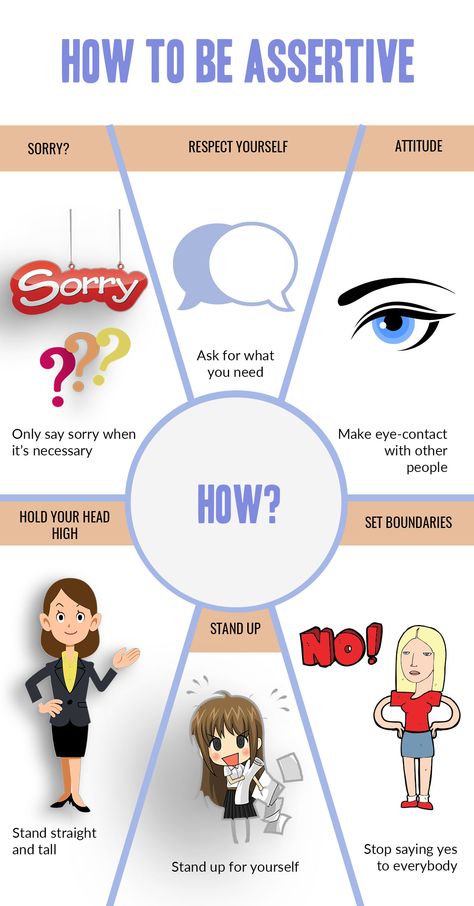 How to be assertive Assertive Body Language, Being Assertive At Work, Assertiveness Illustration, How To Be Assertive Communication, Assertive Communication Activities, Assertiveness Activities For Kids, How To Develop Communication Skills, How To Be More Assertive, How To Be Assertive