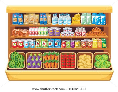 Supermarket. vector - stock vector Classroom Background, Grocery Supermarket, Barbie Printables, Disney Frozen Birthday, Episode Interactive Backgrounds, Supermarket Shelves, Paper Doll House, Dollhouse Printables, Paper Duck