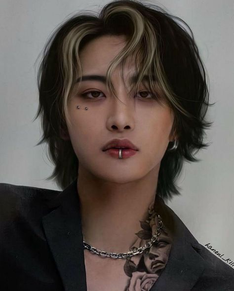 park seonghwa on Instagram: “just here to remind you that these edits exist. . . . . {★} tags: #seonghwa #parkseonghwa #성화 #박성화 #hwa #ddeonghwa #hongjoong #yunho…” Kpop Hair, Ateez Seonghwa, Park Seonghwa, Male Makeup, Without Makeup, Long Hair Styles Men, Boy Hairstyles, Kpop Guys, Kpop Fashion