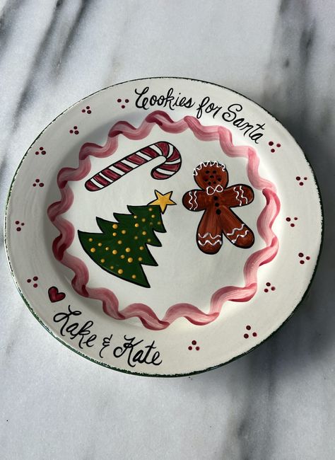 Santa Cookie Plate, Cookies For Santa Plate, Santa Cookie, Cookie Plate, Santa Plate, Diy Santa, Sticker Books, Cookies For Santa, Plates Diy