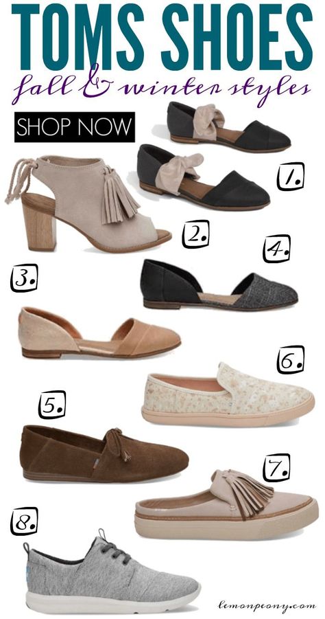 Toms Shoes Fall and Winter Styles and Trends! Everyday CUTE and Comfortable Slip-ons, Booties, Ballet Flats, Sneakers, Tassels, and Tie Shoes for Women! #lemonpeony #fall #fashion #shoes #booties #slipons #bows #tassles #neutral #Styles #trends #fallfashion #fallaccessories Fall Fashion Shoes, Shoes Fall, Winter Styles, Fashion Friday, Fashion Deals, Pinterest Closet, Fabulous Shoes, Fall Favorites, Top Pins