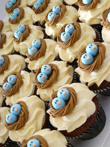 Twin Baby Shower Cake, Twin Baby Shower Theme, Boy Cupcakes, Baby Shower Cupcakes For Boy, Twin Boys Baby Shower, Naming Ceremony Decoration, Desserts Ideas, Cupcakes For Boys, Baby Cupcake