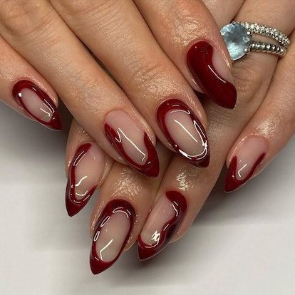 Dark Red Nails, Chic Nail Art, October Nails, Plaid Nails, Nagel Tips, Autumn Nails, Minimalist Nails, Fire Nails, Funky Nails