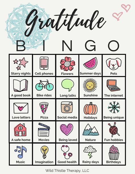 Gratitude Bingo, Mindfulness Activities, Gratitude Games Gratitude Bingo, Teaching Kids Gratitude, Gratitude Crafts, Activity Day Girls, Gratitude Activities, Kids Thanksgiving, Practicing Gratitude, Gratitude Challenge, Activities For Adults