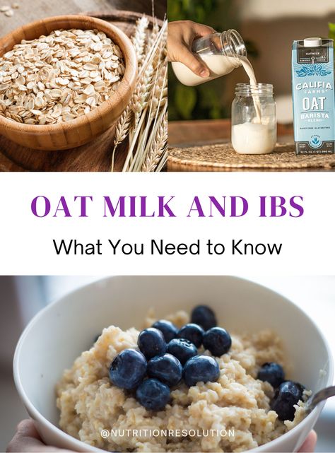 Oat Milk and IBS: What You Need to Know Ibs Recipe, Low Fodmap Oatmeal, Lactose Intolerant Diet, Oatmeal Alternative, Ibs Flare Up, Fod Map, Ibs Recipes, Food Map, Hot Breakfast