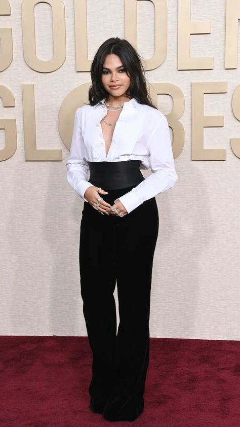 The Best Dressed Celebrities On The 2024 Golden Globe Red Carpet| marie claire Red Carpet Pants Outfits, Black Red Carpet Looks, Hollywood Gala Outfit, Hollywood Red Carpet Outfit, Red Carpet 2024, Red Carpet Suit Women, Red Carpet Outfits Ideas, Golden Globes 2024, Red Carpet Suits