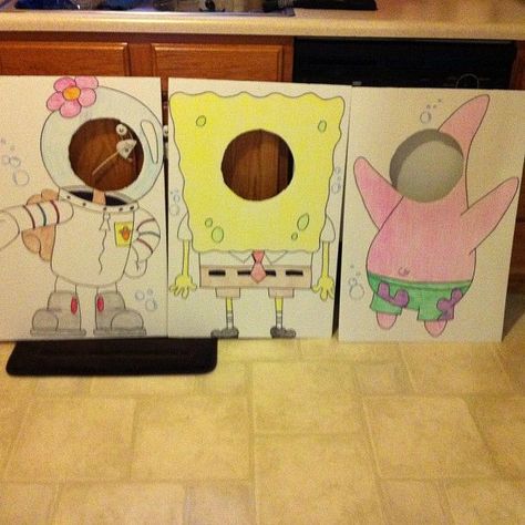 Spongebob Diy, Spongebob Squarepants Party, Spongebob Birthday Party Decorations, Spongebob Birthday Party, Spongebob Party, Spongebob Birthday, Sponge Bob, Photo Booths, Avicii