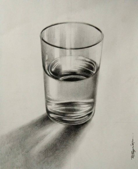 Realistic Drawings Of Objects, Still Life Pencil Shading, Easy Still Life Drawing, Glass Drawing, Lose Myself, Pencil Drawings For Beginners, Realistic Pencil Drawings, Black And White Art Drawing, Pencil Shading