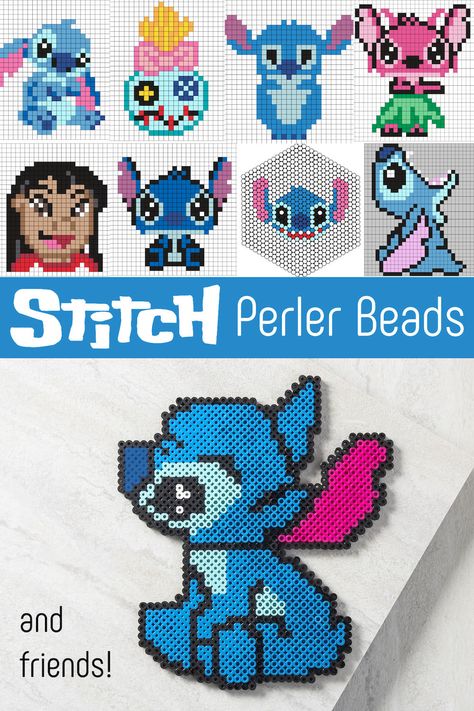 Perler Bead Stitch Pattern, Stitch Disney Perler Beads, Stitch Fuse Bead Pattern, 3d Stitch Perler Bead Patterns, Lilo And Stitch Perler Beads, Toy Story Perler Bead Patterns, Pearl Bead Designs, Stitch Activities For Kids, Perler Bead Patterns Stitch